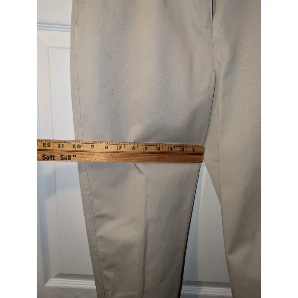 L.L. Bean Womens Pants 8 Regular Original Fit Khaki 100% Cotton EUC Bottoms - Picture 4 of 9